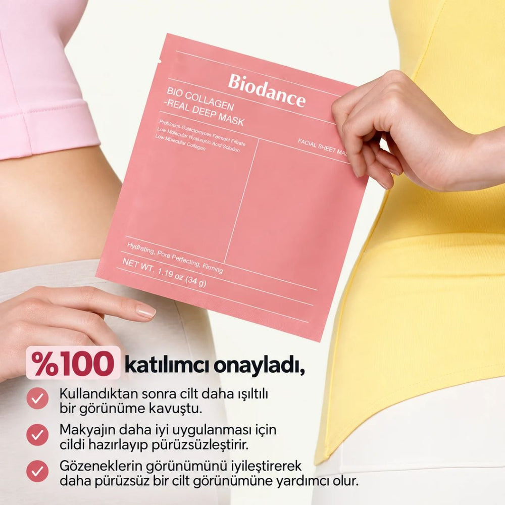 Biodance Bio Collagen Real Deep Mask - Kolajen İçeren Yüz Maskesi 4x34g