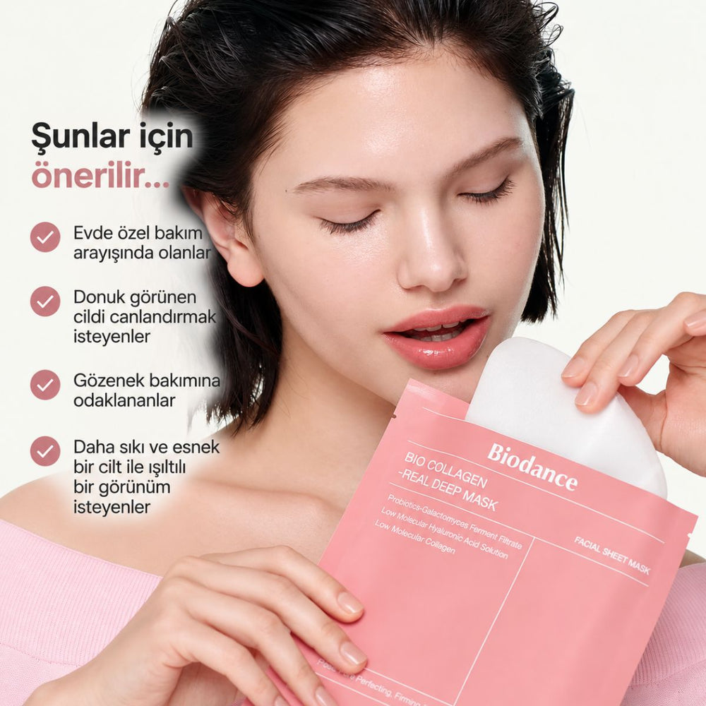 Biodance Bio Collagen Real Deep Mask - Kolajen İçeren Yüz Maskesi 34g (1 Adet)
