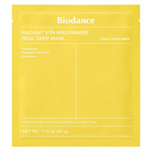 Biodance Radiant Vita Niacinamide Real Deep Mask - Aydınlatıcı Yüz Maskesi 34g (1 Adet)