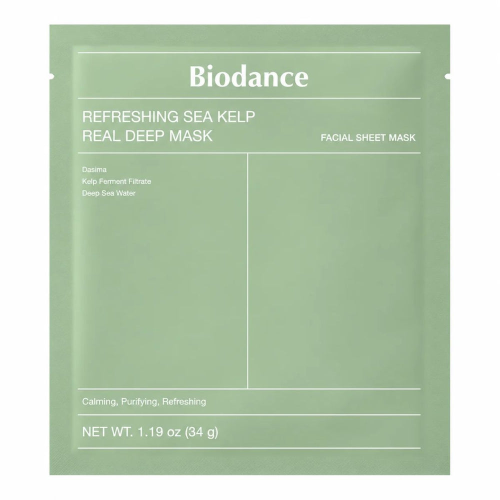 Biodance Refreshing Sea Kelp Real Deep Mask - Deniz Yosunlu Ferahlatıcı Yüz Maskesi 34g (1 Adet)