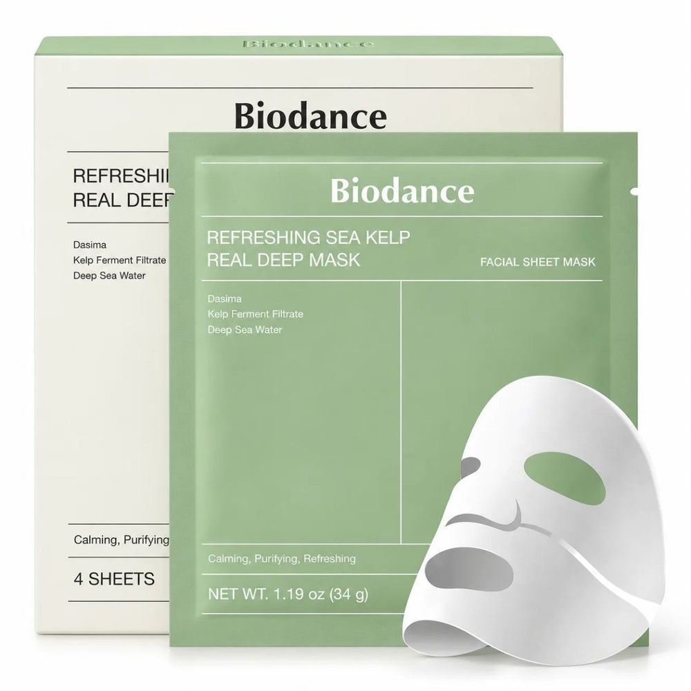 Biodance Refreshing Sea Kelp Real Deep Mask - Deniz Yosunlu Ferahlatıcı Yüz Maskesi 4x34g