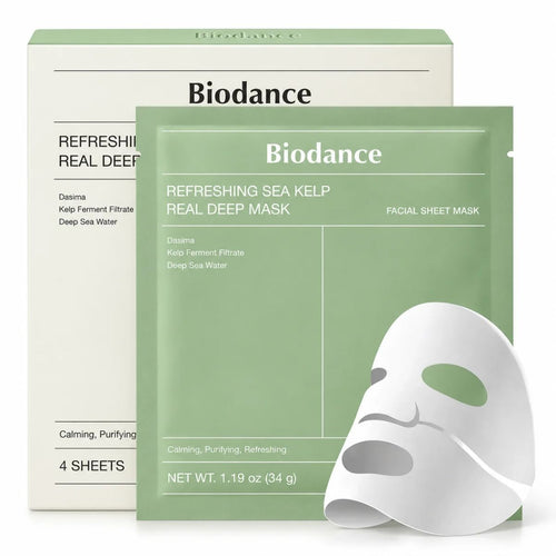 Biodance Refreshing Sea Kelp Real Deep Mask - Deniz Yosunlu Ferahlatıcı Yüz Maskesi 4x34g