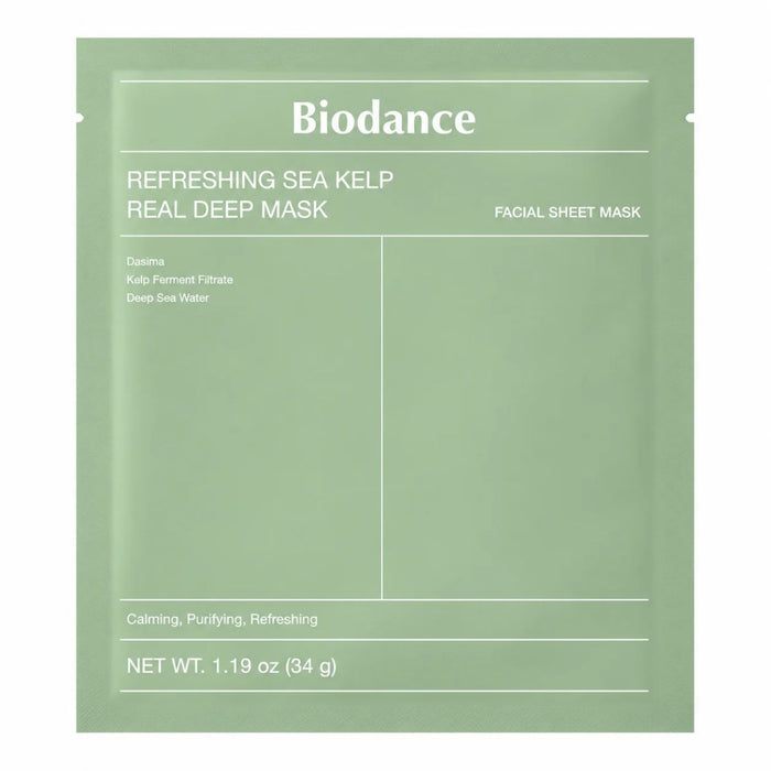 Biodance Refreshing Sea Kelp Real Deep Mask - Deniz Yosunlu Ferahlatıcı Yüz Maskesi 4x34g