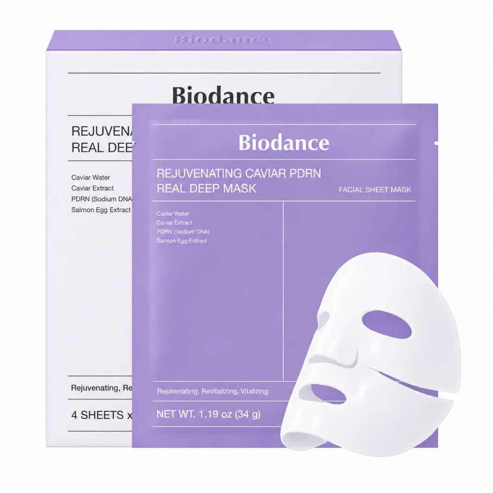 Biodance Rejuvenating Caviar PDRN Real Deep Mask - Havyar ve PDRN İçeren Yenileyici Yüz Maskesi 4x34g