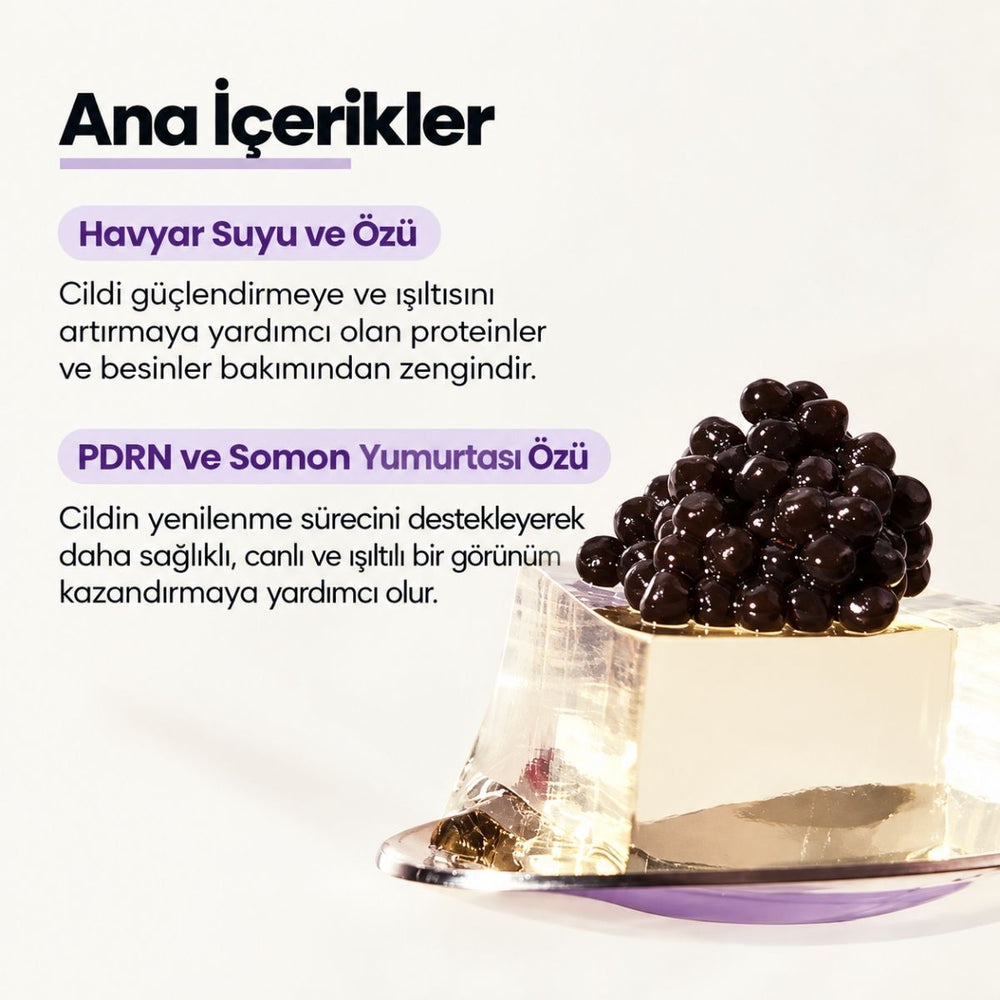 Biodance Rejuvenating Caviar PDRN Real Deep Mask - Havyar ve PDRN İçeren Yenileyici Yüz Maskesi 34g (1 Adet)