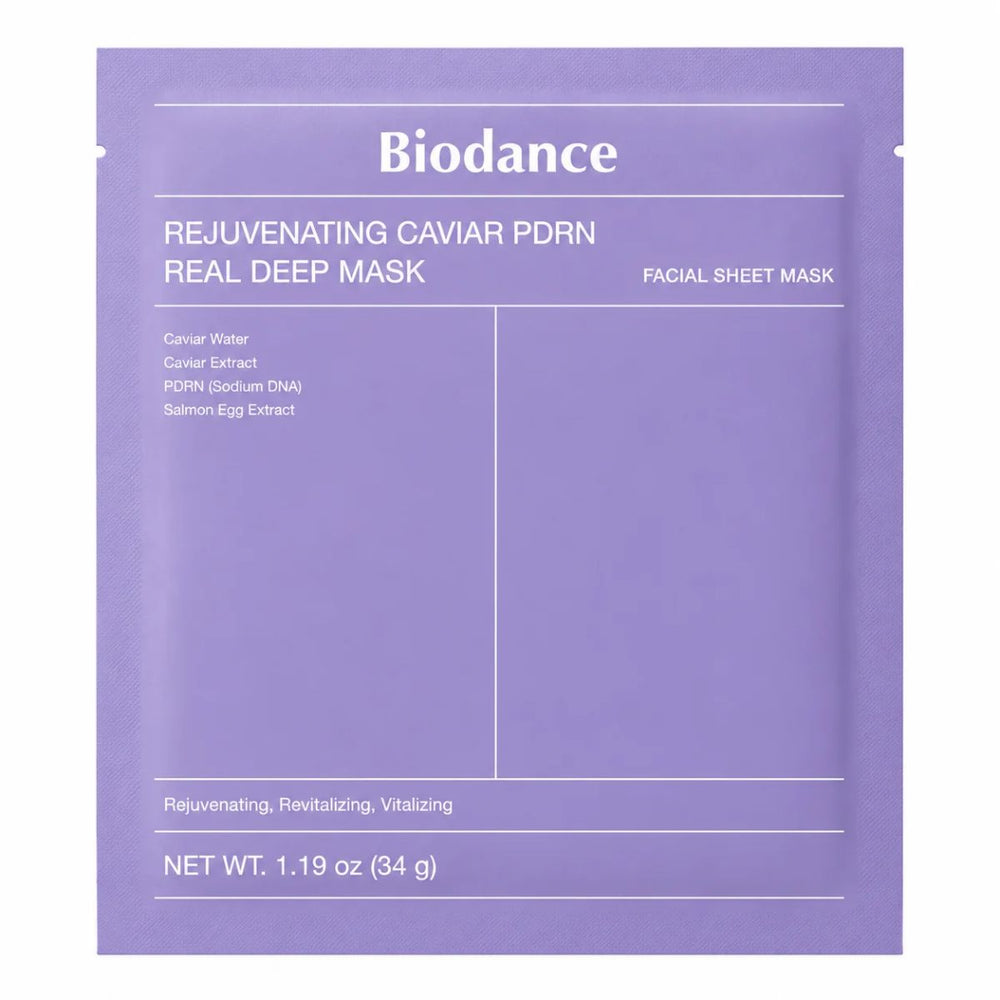Biodance Rejuvenating Caviar PDRN Real Deep Mask - Havyar ve PDRN İçeren Yenileyici Yüz Maskesi 4x34g