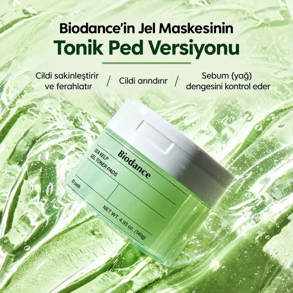 Biodance Sea Kelp Gel Toner Pads - Deniz Yosunlu Ferahlatıcı Tonik Ped 60 Adet