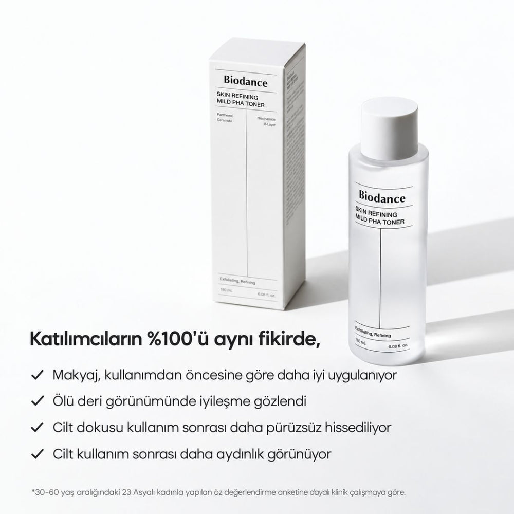 Biodance Skin Refining Mild PHA Toner - PHA İçeren Nazik Peeling Etkili Yüz Toniği 150ml