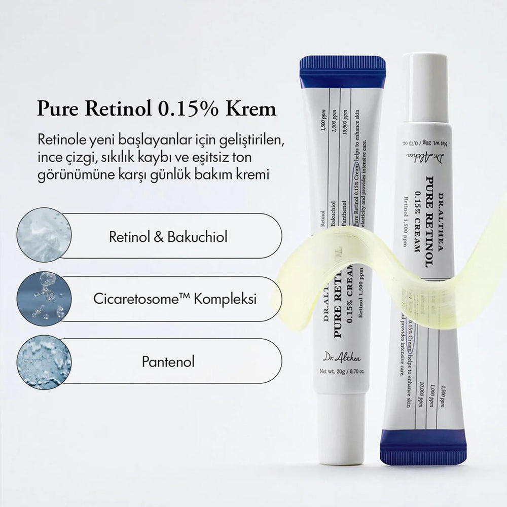 Dr. Althea Pure Retinol 0.15% Cream - Cilt Yenileme Kremi 20g