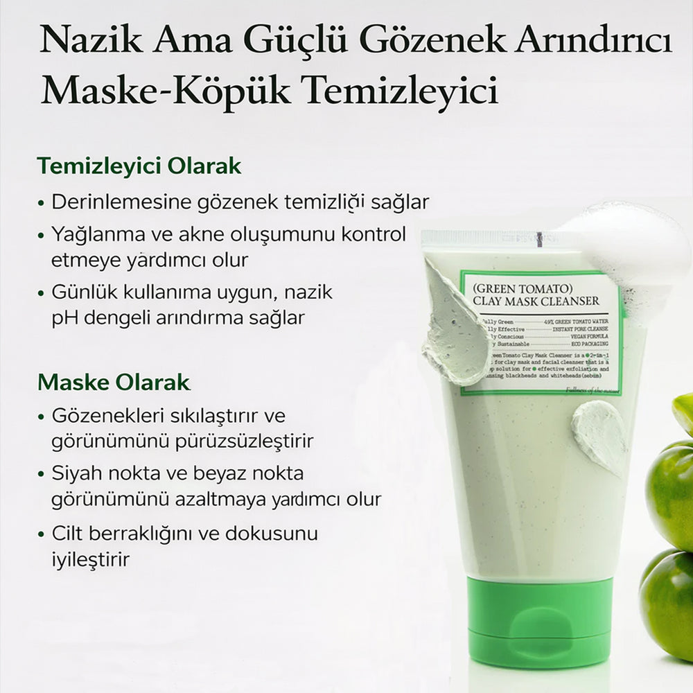 Fully Green Tomato Clay Mask Cleanser - Kil Maskesi 120ml