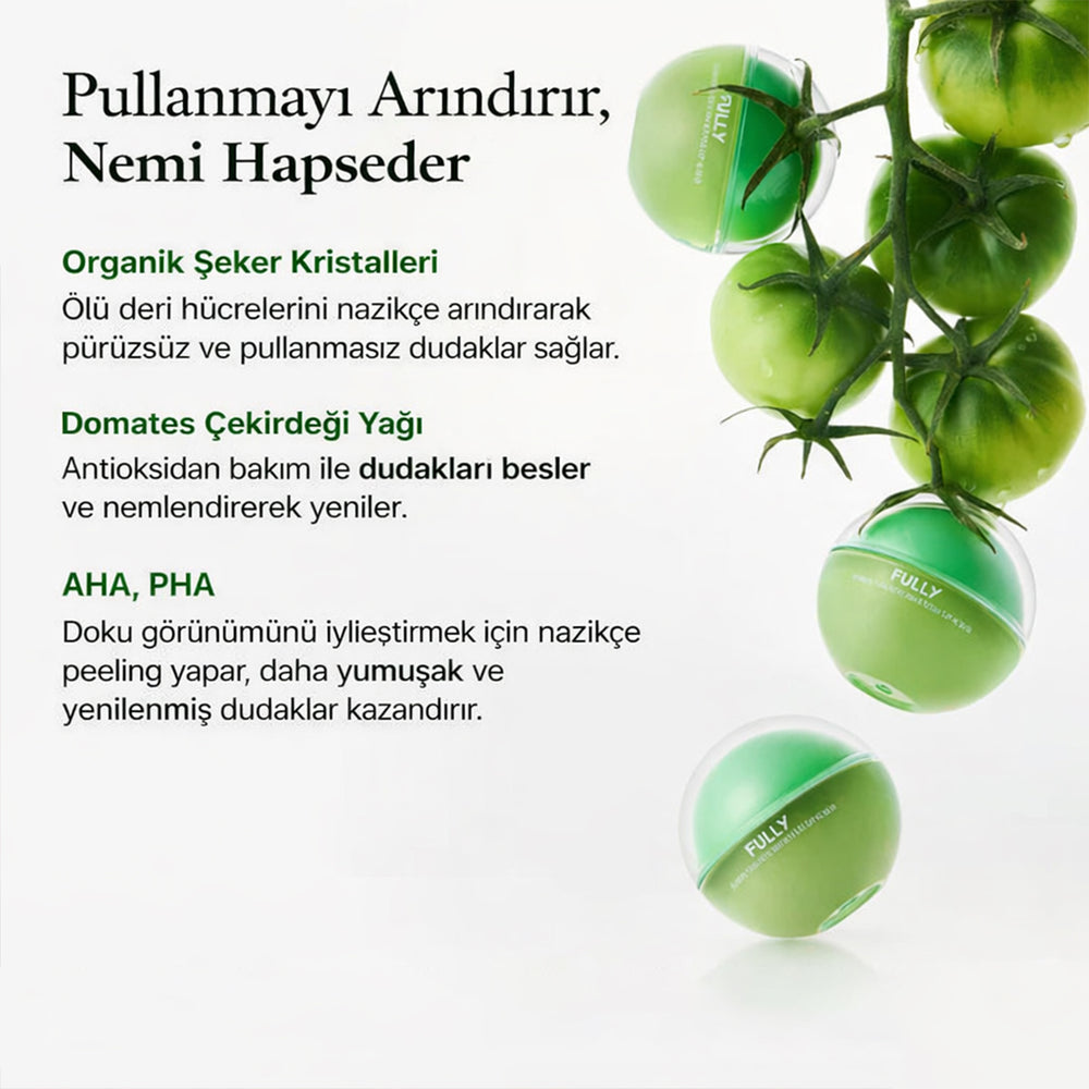 Fully Green Tomato Smoothie Lip Scrub -  Dudak Peeling 12gr