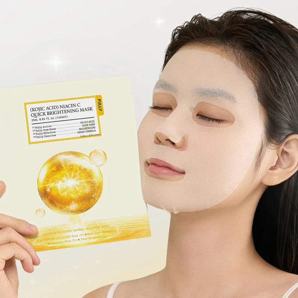FULLY Kojic Acid Niacin C Quick Brightening Mask - Aydınlatıcı Maske 25 ml x 4