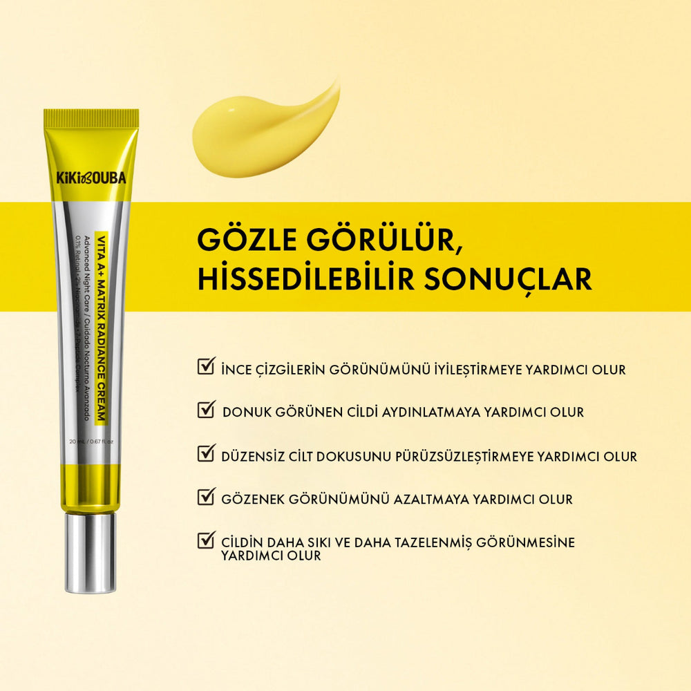 KiKiBOUBA Vita A+ Matrix Radiance Cream - A Vitamini İçeren Işıltı Kremi 20 ml