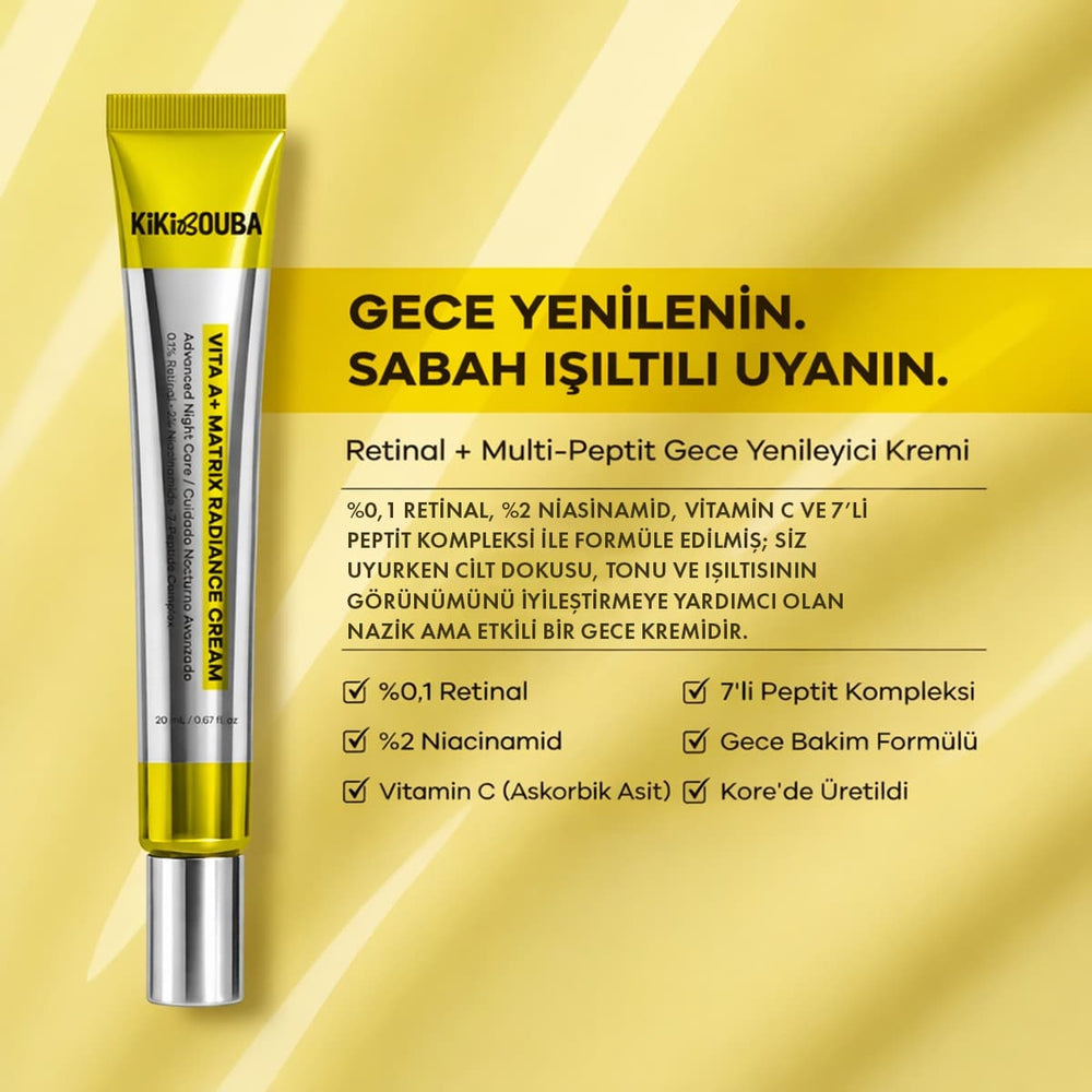 KiKiBOUBA Vita A+ Matrix Radiance Cream - A Vitamini İçeren Işıltı Kremi 20 ml