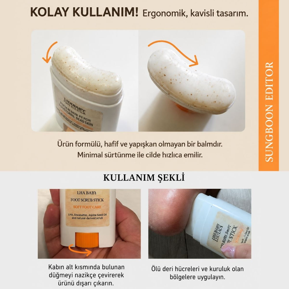Sungboon LHA Baby Foot Scrub Stick - Ayak Peelingi 20gr