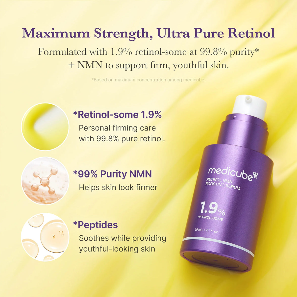 %99.8 saf retinol ve NMN gücüyle kırışıksız, sıkı ve genç görünen cilt