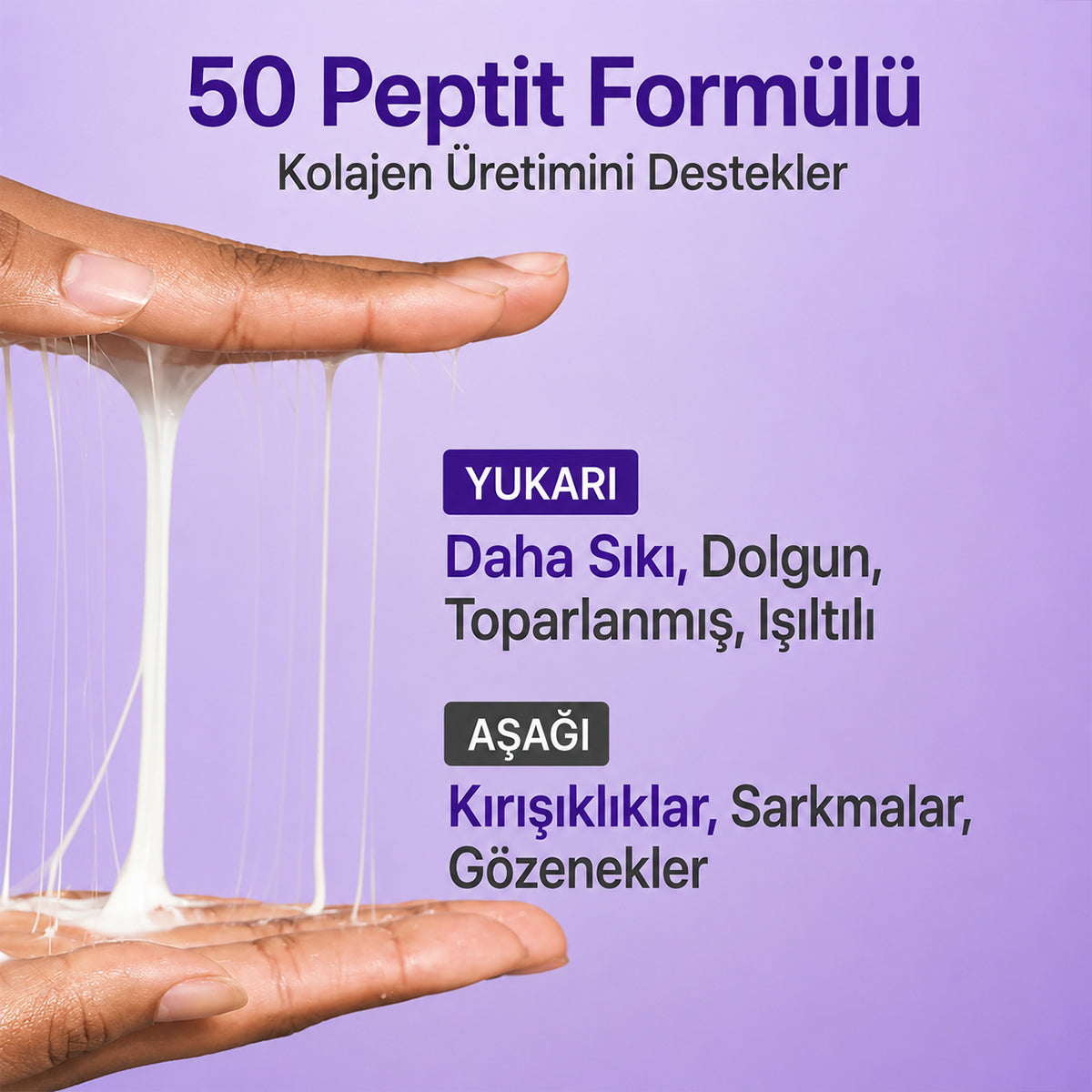 NAD+ ve 50 peptit gücüyle sıkı, dolgun ve genç cilt