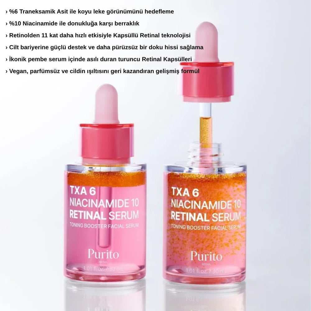 PURITO SEOUL TXA 6 Niacinamide 10 Retinal Serum - Yaşlanma Karşıtı 30ml