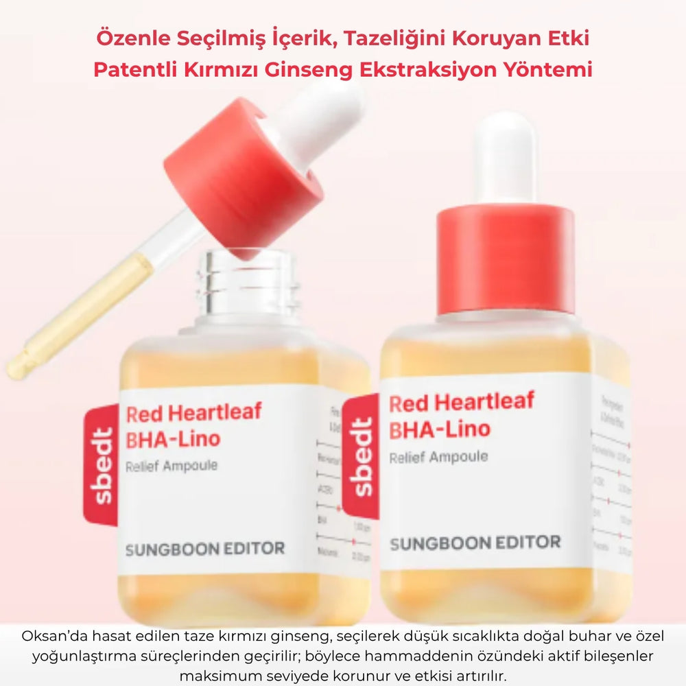Sungboon Red Heartleaf BHA-Lino Ampul - Dengeleyici Ampul 40ml