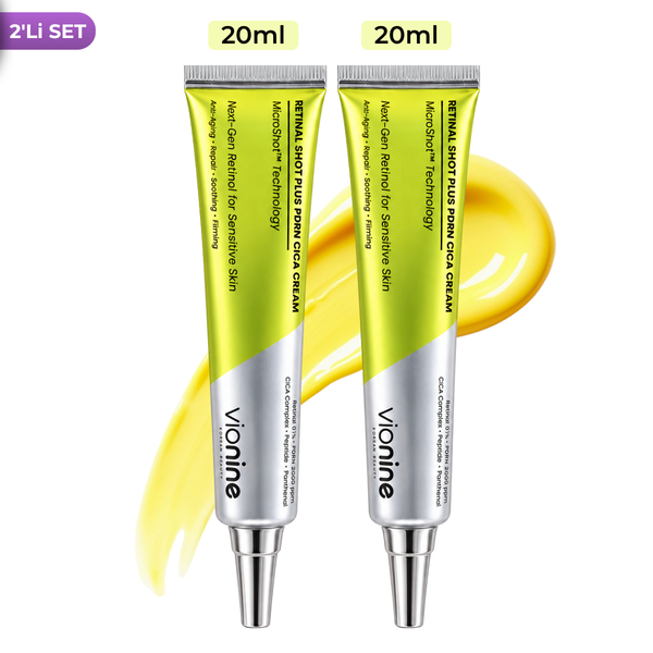 Vionine Retinal Shot Plus PDRN Cica Cream 2’li Set - %0,1 Retinal İçeren PDRN Cica Krem Seti 20 ml x 2