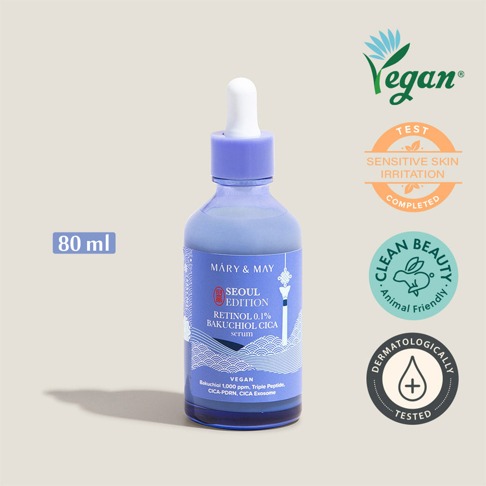 Mary&May Seoul Edition Retinol Serum 0.1% Retinol Cica PDRN - Retinol ve PDRN İçeren Bakım Serumu 80 ml