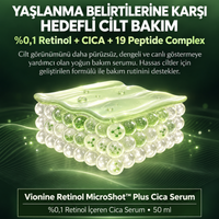 Vionine Retinol MicroShot™ Plus Cica Serum - %0,1 Retinol İçeren Cica Serum 50 ml