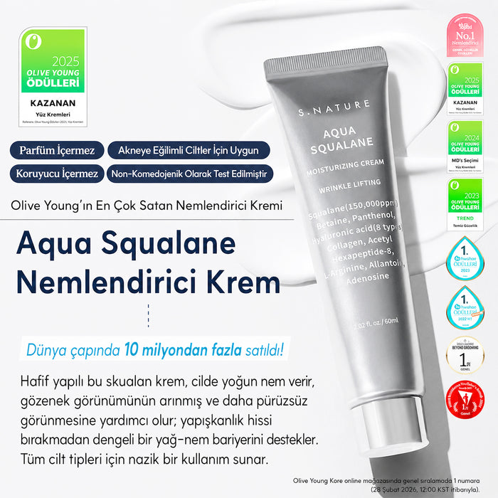 S. Nature Aqua Squalene Mousturizing Cream - Nemlendirici 60ml