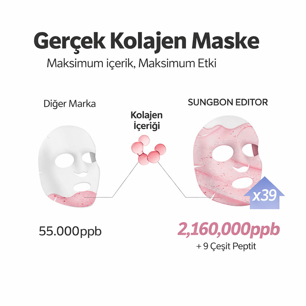 Sungboon Clear Collagen Mask - Şeffaf Kolajen Maske 1 adet