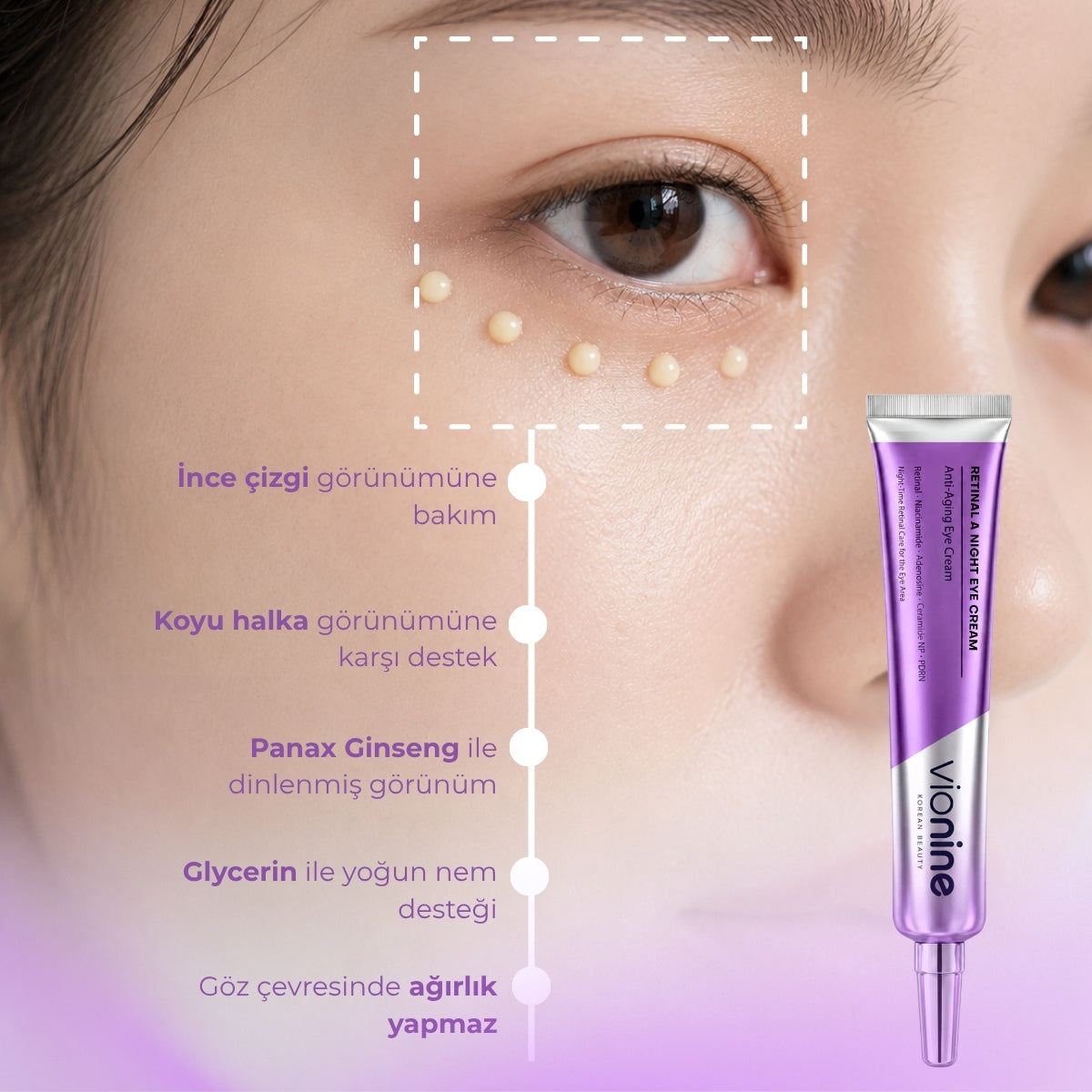 Vionine Retinal A Night Eye Cream - Göz Çevresi