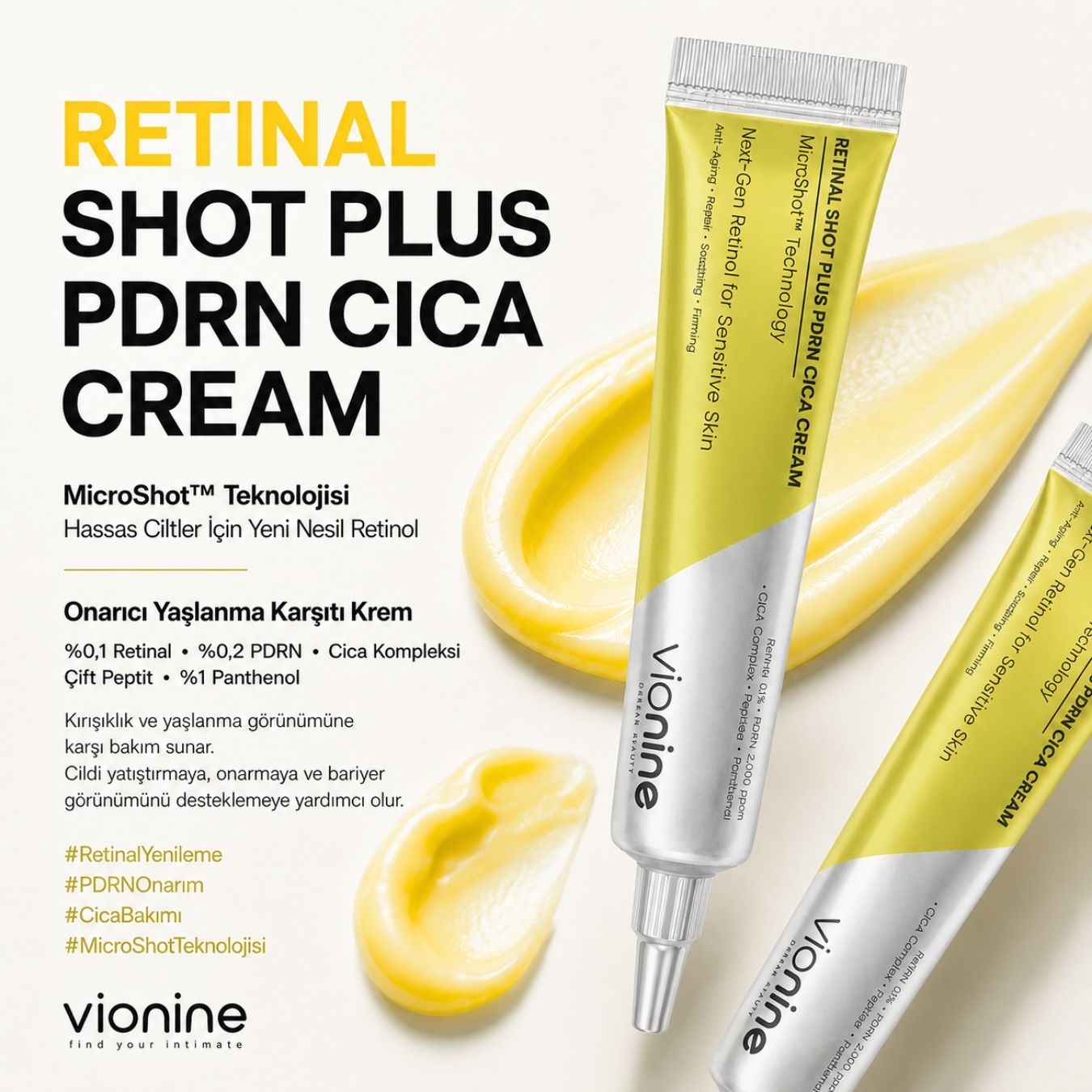 Vionine Gece Bakım Seti 3'lü - Retinol + Retinal