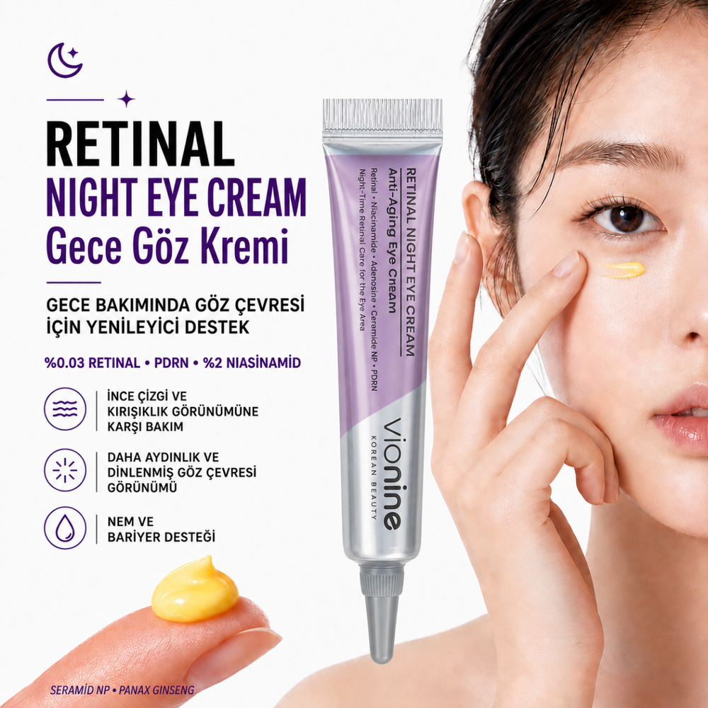 Vionine Retinal Night Eye Cream - Gece Göz Kremi 15ml
