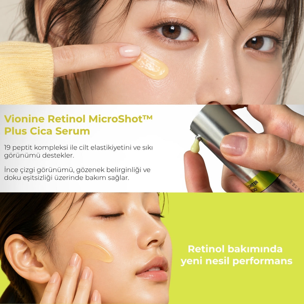 Vionine Retinol MicroShot™ Plus Cica Serum - %0,1 Retinol İçeren Cica Serum 50 ml