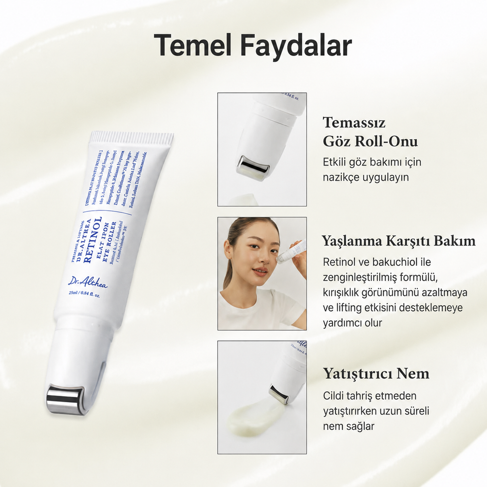 Dr. Althea Retinol Eye Roller - Kırışıklık Karşıtı Göz Bakımı 25ml