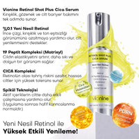 Vionine Retinol Shot Plus Cica Serum 2’li Set - %0,1 Retinol İçeren Cica Serum Seti 50 ml x 2