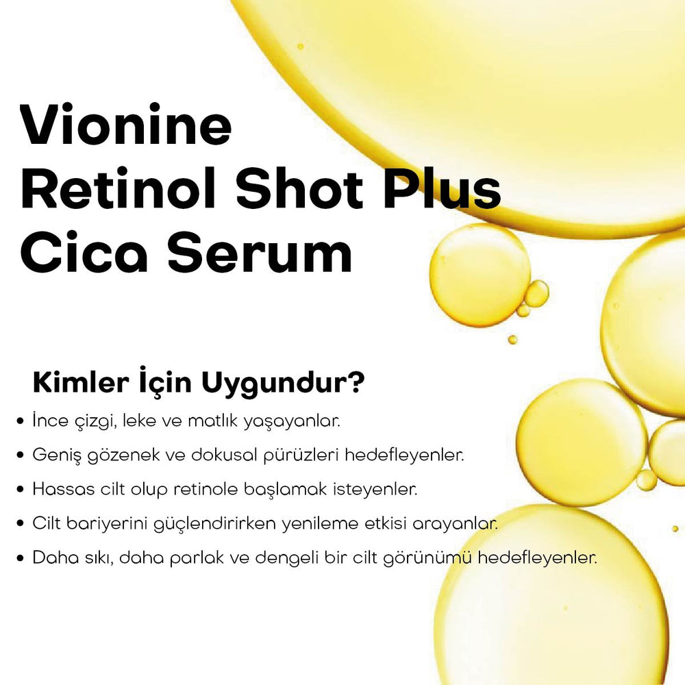 Vionine Retinol Shot Plus Cica Serum 2’li Set - %0,1 Retinol İçeren Cica Serum Seti 50 ml x 2