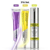 Vionine Gece Bakım Seti 3'lü Set - Retinol Serum + Retinal Krem + Göz Kremi