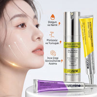 Vionine Gece Bakım Seti 3'lü Set - Retinol Serum + Retinal Krem + Göz Kremi