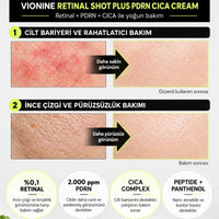 Vionine Retinal Shot Plus PDRN Cica Cream 2’li Set - %0,1 Retinal İçeren PDRN Cica Krem Seti 20 ml x 2