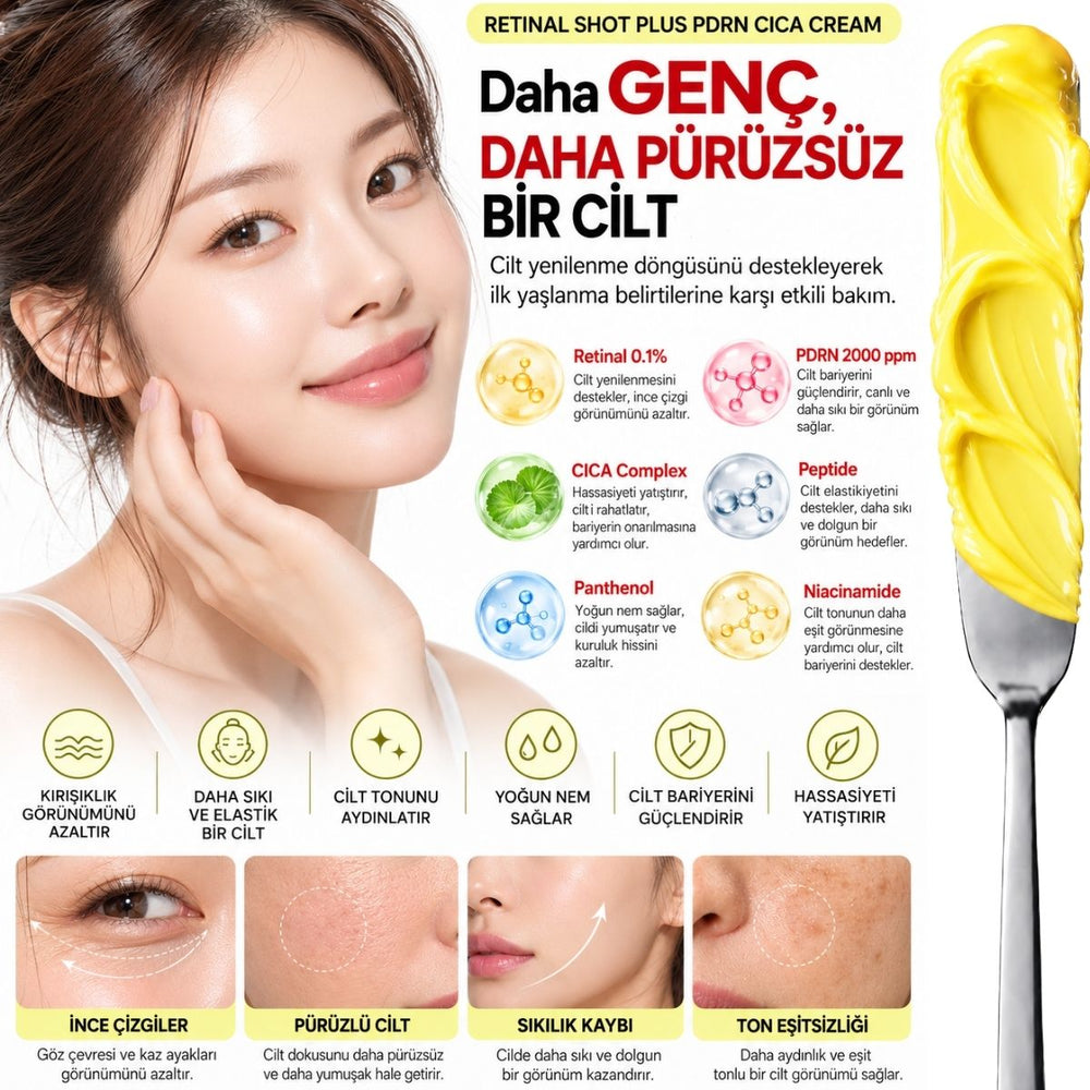 Vionine Retinal Shot Plus PDRN Cica Cream 2’li Set - %0,1 Retinal İçeren PDRN Cica Krem Seti 20 ml x 2