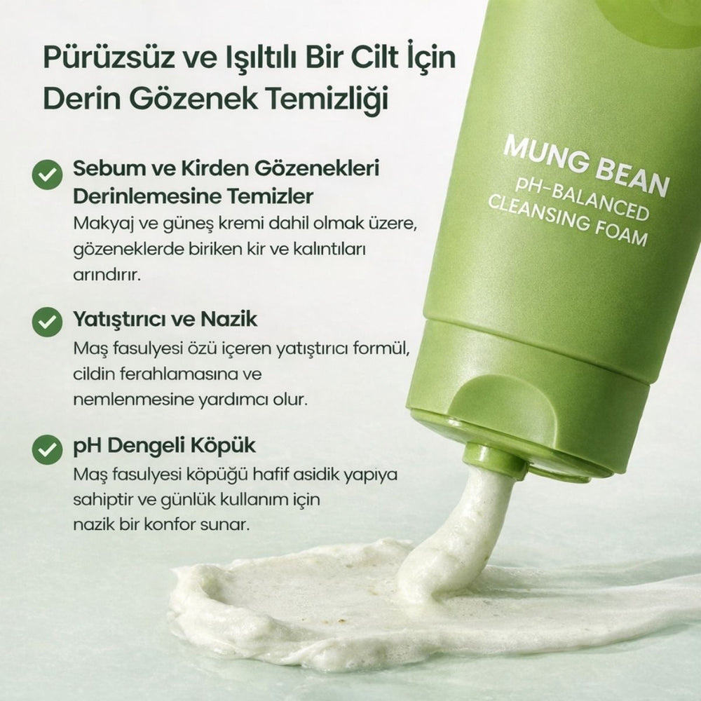 Beplain Mung Bean Cleansing Foam - pH Dengeli Köpük 80ml
