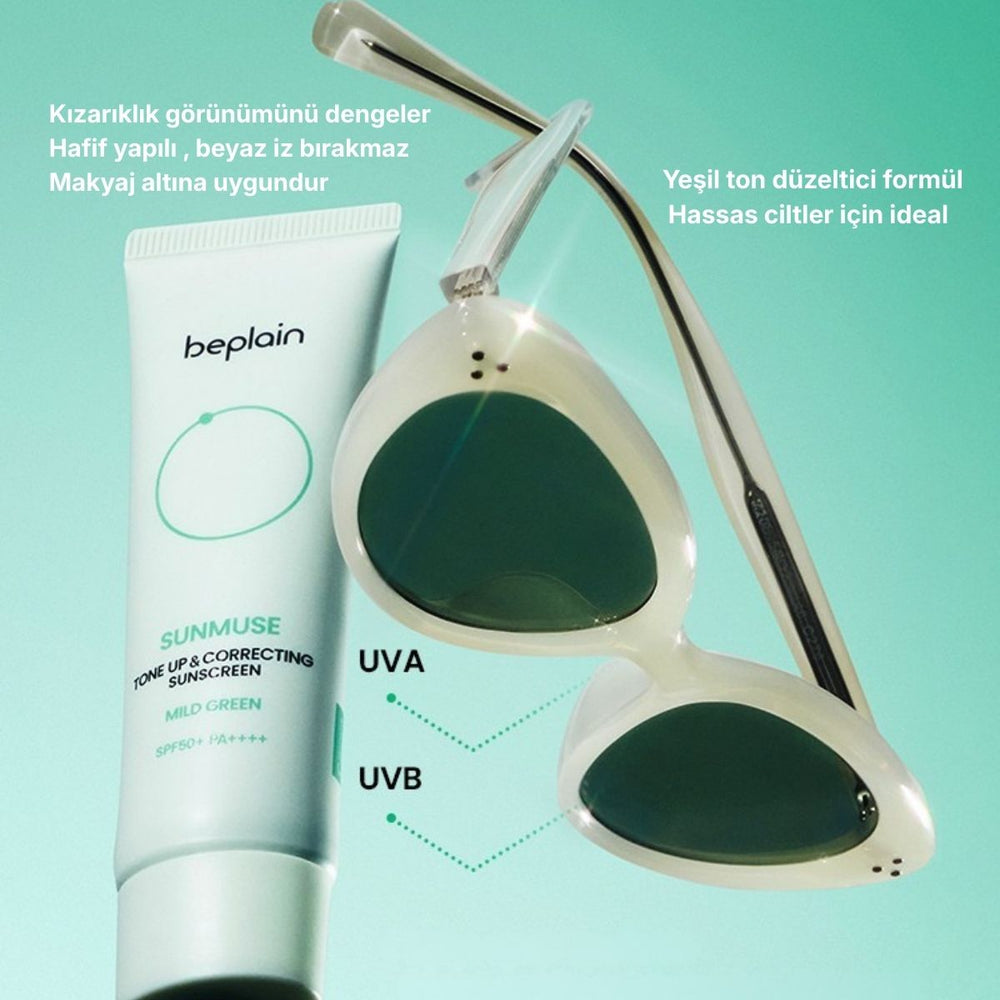 Beplain Sunmuse Mild Green Tone-Up Sunscreen SPF50+ PA++++ - Güneş Kremi 50ml