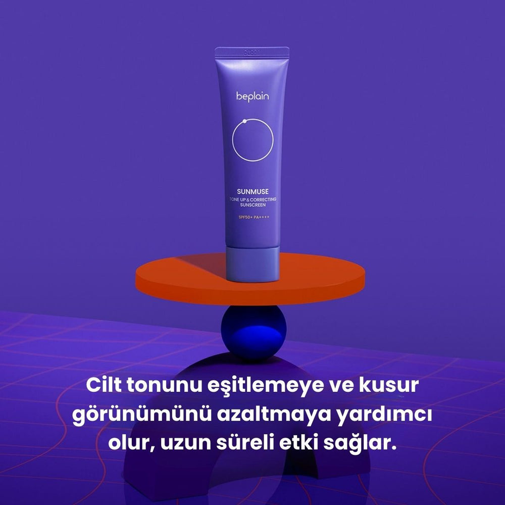 Beplain Sunmuse Tone-Up Correcting Sunscreen SPF50+ PA++++ - Güneş Kremi 50ml