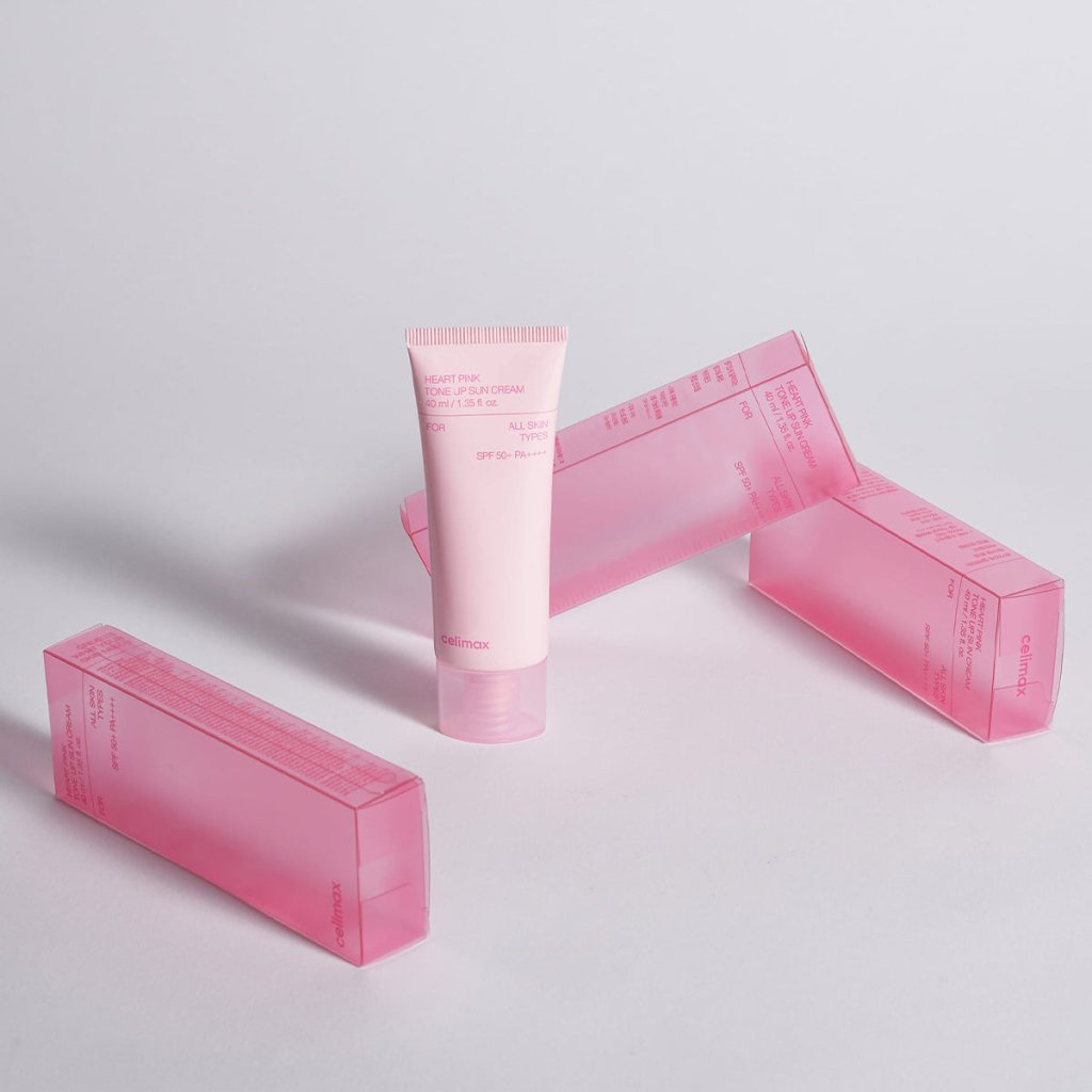 Pembe tone-up ile parlak, korumalı, canlı cilt