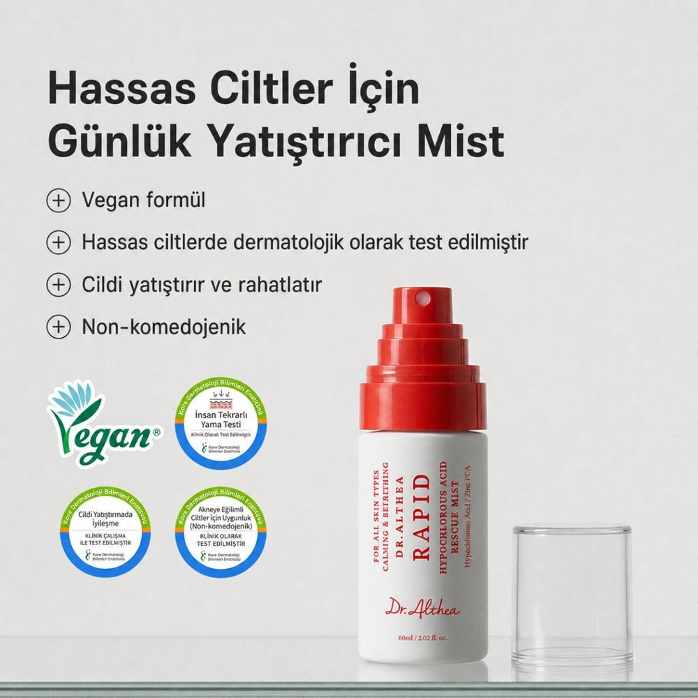Dr. Althea Rapid Hypochlorous Acid Rescue Mist - Yatıştırıcı Yüz Misti 60 ml