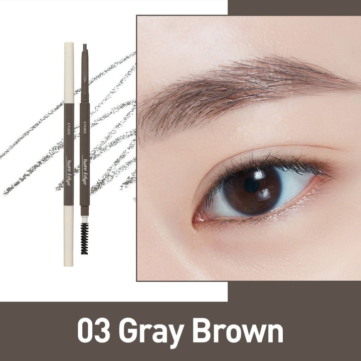 Etude House Bare Edge Slim Brow / 3D Altıgen Uçlu Doğal Görünüm Veren Kaş Kalemi - Etude House - Vionine