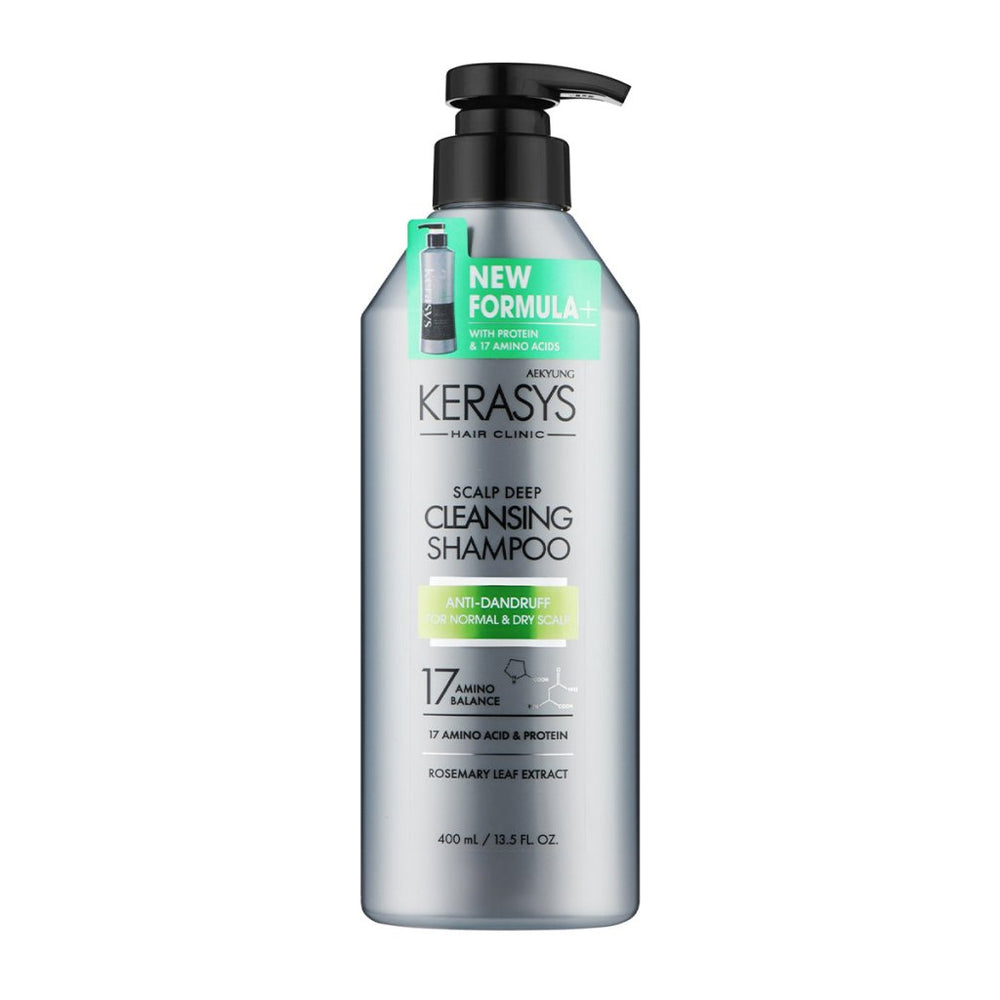 KERASYS Hair Clinic Oily Scalp Deep Cleansing Shampoo / Yağ ve Kepek Karşıtı Derinlemesine Temizleyici Şampuan 400ml - KERASYS - Vionine