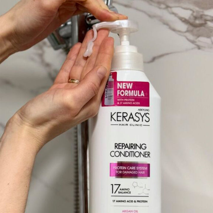 KERASYS Hair Clinic Repairing Conditioner / Aminoasit ve Argan Yağlı Saç Bakım Kremi 400ml - KERASYS - Vionine