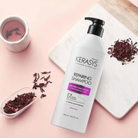 KERASYS Hair Clinic Repairing Shampoo / Keratin Destekli Onarıcı Şampuan 400ml - KERASYS - Vionine