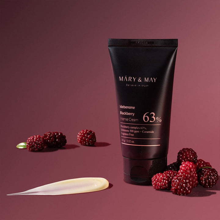 Mary&May Idebenone+Blackberry Intense Cream 100 g / İdebenon ve Böğürtlen İçeren Cilt Sıkılaştırıcı ve Kırışıklık Karşıtı Nemlendirici Krem 100 g - Mary & May - Vionine