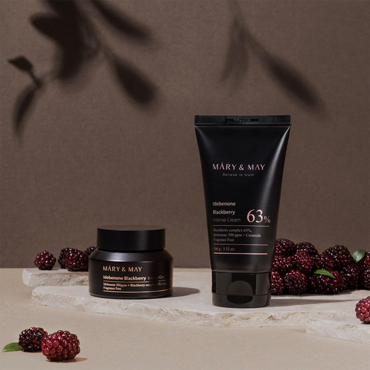 Mary&May Idebenone+Blackberry Intense Cream 100 g / İdebenon ve Böğürtlen İçeren Cilt Sıkılaştırıcı ve Kırışıklık Karşıtı Nemlendirici Krem 100 g - Mary & May - Vionine